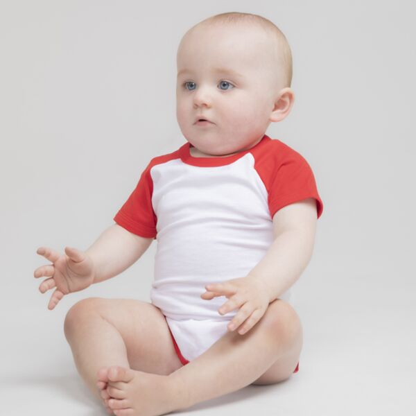 Larkwood Essential Short Sleeve Baby Baseball Bodysuit Thumbnail